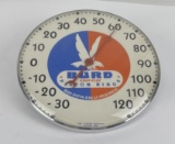 Burd Glass Bubble Advertising Thermometer