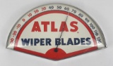 Atlas Wipers Glass Advertising Thermometer