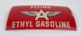 Flying A Ethyl Gasoline Glass Gas Pump Sign