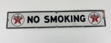 Texaco No Smoking Porcelain Sign 1946