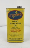 Litening Gasoline Montana Yale Oil Tin Can