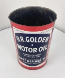 H.R. Golden Motor Oil 5qt Missoula Montana Can