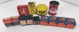 Lot Of Oil Cans Service Station Car Parts