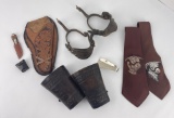 Group Of Miles City Cowboy Spurs Gauntlets Ties