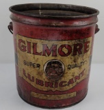 Rare Gilmore Lion Oil Can 35lb Bucket Tin