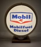 Mobil Mobilfuel Diesel Gas Pump Globe