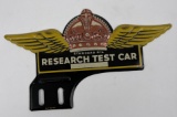 Standard Oil Research Car License Plate Topper