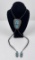 Effie Calavaza Sterling Silver Turquoise Bolo Tie