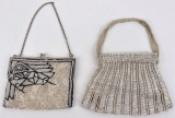 Pair Of Antique Art Deco Beaded Flapper Purses