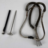 Antique Doctors Stethoscope And Thermometer