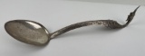 Antique Thai Siam Silver Serving Spoon