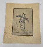 Ace Powell Etching Scarecrow