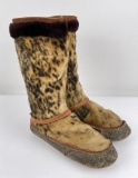Pair Of Antique Eskimo Inuit Mukluk Boots