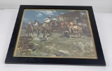 Frank Tenney Johnson Fight In Frontier Town Print