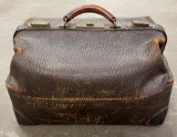 Antique Walrus Leather Doctors Bag