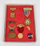 Antique Political Button Pin Grouping