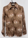 1970's Disco Polyester Shirt Chemise Et Cie