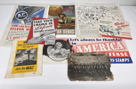 Lot Of Original Ww2 War Bonds Posters