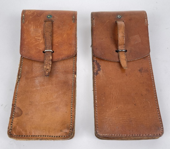 Ww1 French Army Leather Belt Pouches
