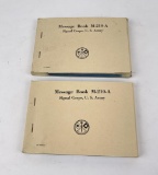 Lot Of 2 Ww2 Message Books W/ Pidgeon Paper M-210