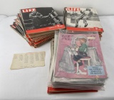 Lot Of Ww2 Life Saturday Evening Post Magazines