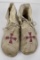 Pair Of Sioux Indian Cross Pattern Moccasins