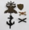 Group Of Navy Hat Badges Artillery