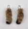 Pair Of Taxidermy Lynx Tail Fur Keychains