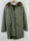 Reversible Green Mink Trimmed Fur Jacket