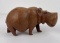 African Carved Wood Hippopotamus