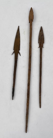 Antique American Indian Iron Lance Points