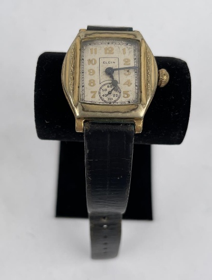 Art Deco Elgin Tank Mens Wristwatch