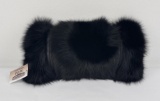 Brand New Black Fox Fur Pillow Made In Idaho