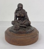 Ace Powell Indian Woman Bronze