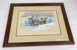 Mary Schoenman Kentucky Deer In Snow Painting