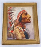 Watercolor Indian Painting The First American