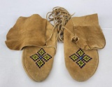 Crow Indian Montana Beaded Moccasins