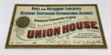 Butte Montana Union House Labor Union Sign