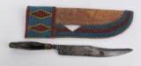 Montana Plains Indian Beaded Knife Sheath
