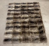 Brand New Raccoon Fur Blanket Made In Italy
