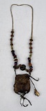 American Indian Fetish Medicine Pouch Necklace