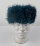 Blue Beaver Cashmere Head Band New Made In Italy