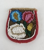 Iroquois Indian Beaded Pocket Watch Pouch