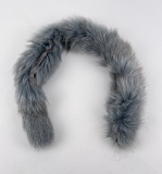 Italian Made Silver Fox Fur Scarf