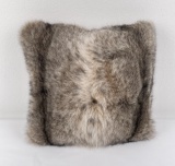 Brand New Coyote Fur Pillow Made In Idaho