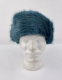 Blue Beaver Cashmere Head Band New Made In Italy