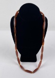 Amber Glass Indian Trade Bead Necklace