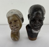 Pair Of African Tribal Soapstone Carvings