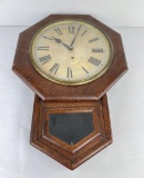 Antique Oak Case Regulator Clock