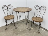 Antique Child Size Ice Cream Table Chairs